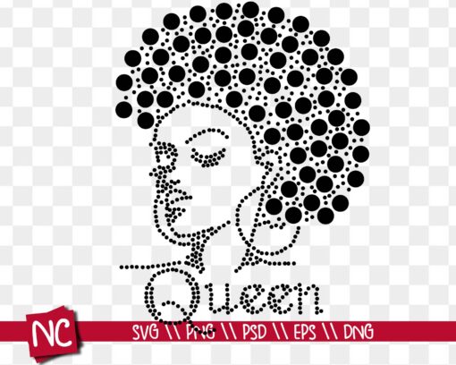 Afro Queen SVG File, Black Woman Crown svg, African American Pride svg, Digital Download, Cricut, Silhouette