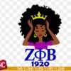 1920 Afro Zeta SVG PNG EPS AI | Retro Vintage Afro Hair Design