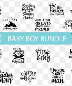 Baby Boy Quotes Collection SVG, Onesies svg bundle