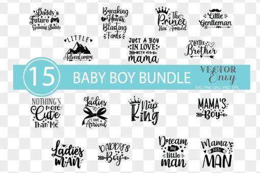 Baby Boy Quotes Collection SVG, Onesies svg bundle