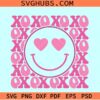 Xoxo Valentines Day Smiley Face Svg, xoxo smiley face SVG, Xoxo Valentine day SVG