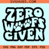 Zero woofs given SVG, dog bandana svg, dog lover svg