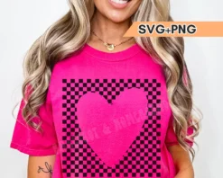 checkered heart SVG