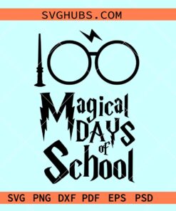 100 Magical Days of School HP svg, 100 days of school SVG, mischief managed svg