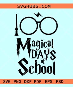 100 Magical Days of School HP svg, 100 days of school SVG, mischief managed svg