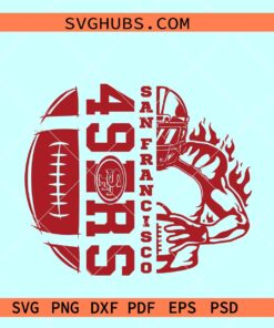 49ers football svg, 49ers clipart, San Francisco 49ers Football svg