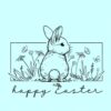 Bunny Happy Easter svg, Happy Eater svg cut file, Easter bunny SVG
