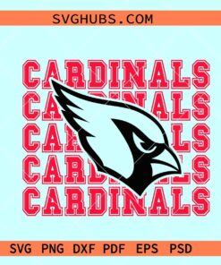 Cardinals Stacked SVG, Arizona Cardinals football SVG