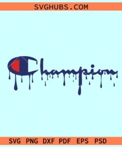 Champion logo dripping svg, dripping Champion logo svg, fashion brand logo svg, dripping logo svg