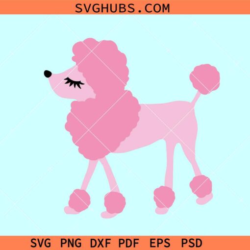 Cute poodle svg, pink poodle svg, poodle mom svg