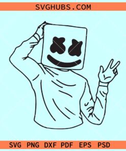 DJ Marshmello peace sign SVG