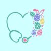 Easter Stethoscope Svg, Nurse Easter svg, Easter egg stethoscope svg