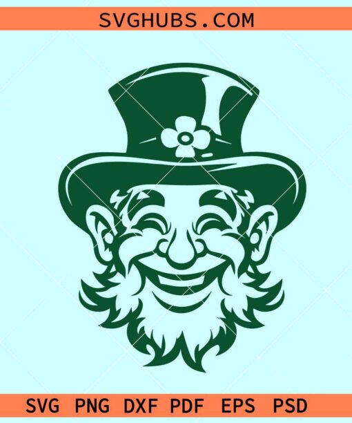 Leprechaun face Svg, St Patricks Day Svg, Leprechaun Svg