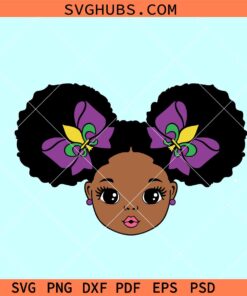 Mardi girl afro girl SVG