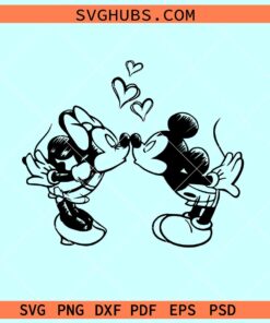 Mickey and Minnie love SVG
