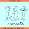 Namaste dog yoga SVG, meditation svg, dog yoga pose svg