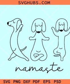 Namaste dog yoga SVG, meditation svg, dog yoga pose svg