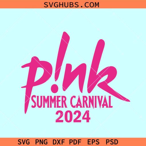 Pink Summer Carnival 2024 SVG, Carnival singe concert svg, pink singer svg