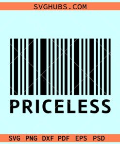 Priceless barcode SVG, Barcode svg files, Priceless svg