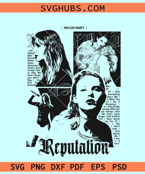 Reputation Era Taylor Swift SVG, Taylor swift album svg, Eras tour svg