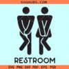 Restroom sign SVG, restroom symbol svg, toilet sign svg