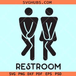 Restroom sign SVG, restroom symbol svg, toilet sign svg