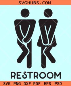 Restroom sign SVG, restroom symbol svg, toilet sign svg