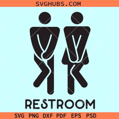 Restroom sign SVG, restroom symbol svg, toilet sign svg