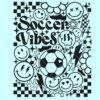Retro soccer vibes SVG, soccer vibes svg, soccer retro smiley svg