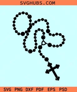 Rosary Catholic SVG, rosary cross svg, Catholic rosary svg, rosary beads svg