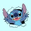 Stitch breaking out of wall SVG, Disney Stitch svg, stay weird SVG
