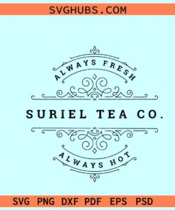 Suriel Tea Co. Crescent City SVG, Acotar svg, Sarah J Maas svg, bookish svg