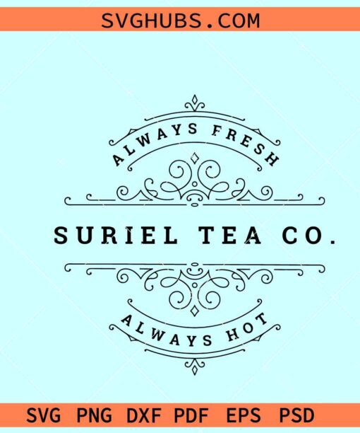 Suriel Tea Co. Crescent City SVG, Acotar svg, Sarah J Maas svg, bookish svg