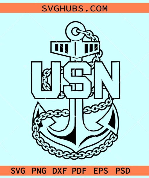 US Navy Chief Anchor SVG, Navy anchors SVG, US navy SVG