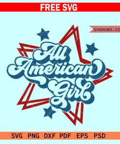All American girl SVG free