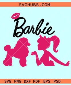 Barbie Kiss SVG, Barbie doll svg, Barbie girl kiss svg