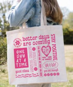 Positive Quotes Aesthetic Tote Bag SVG