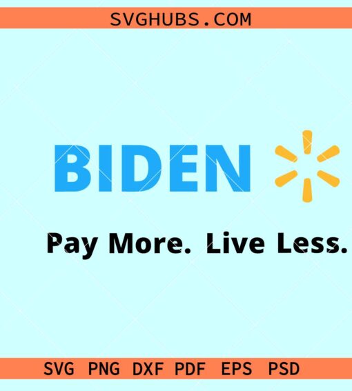 Biden inflation Pay more live less SVG, Bidenflation SVG