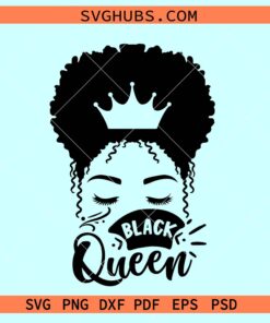 Black Queen crown SVG, Black Queen SVG, Nubian queen svg, African American svg