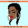 Black Woman with Braids SVG