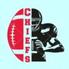 Chiefs Half Football Player SVG