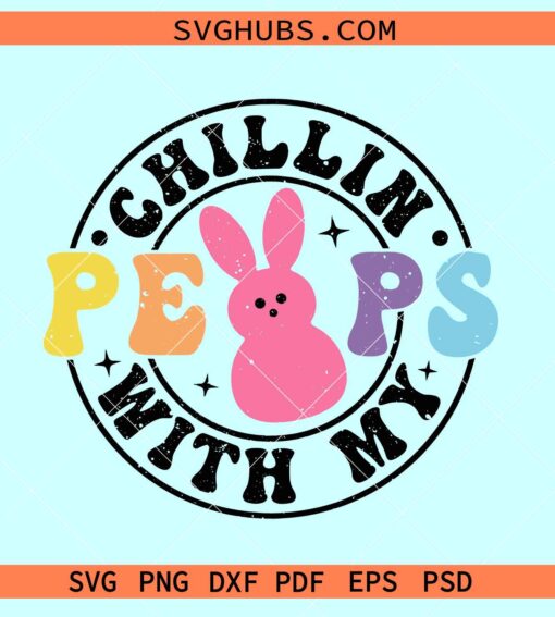 Chillin with my peeps retro SVG