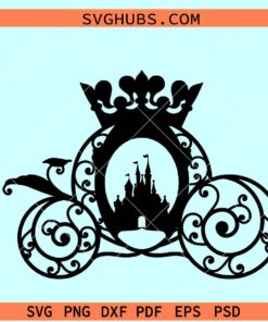 Cinderella Inspired Carriage Castle SVG, Cinderella carriage svg, Disney princess carriage svg