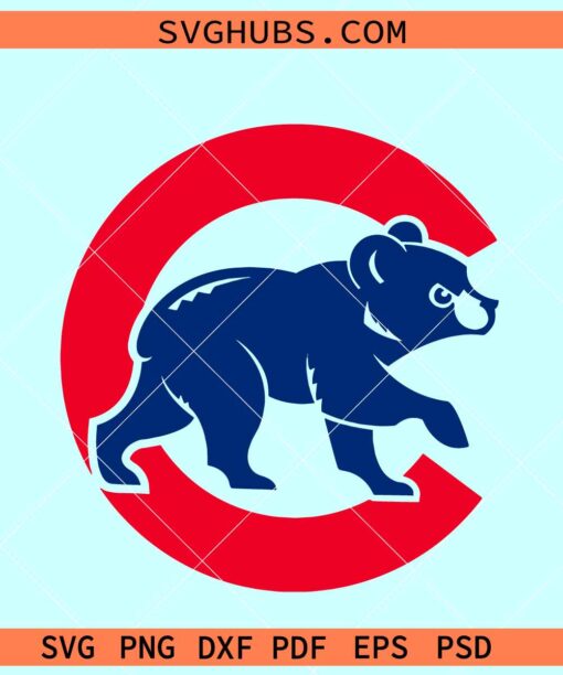 Cubs football SVG, Chicago Cubs svg, Cubs mascot svg, Go cubs svg