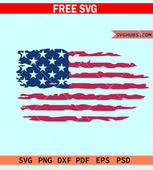 Distressed flag SVG free, distressed American flag SVG free, tattered flag svg free, American flag SVG free