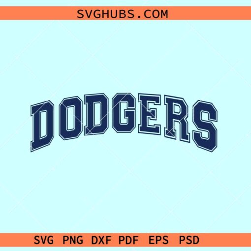 Dodgers varsity font SVG, LA dogers SVG, MLB team SVG, Dodgers Baseball svg