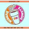 Dunkin Donuts coffee circle SVG, Dunkin Donuts Svg, Dunkin Donuts logo Svg, Iced Coffee Svg