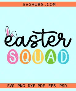 Easter Squad Svg, Easter Bunny ears Svg, Retro Easter svg, Kids Easter Svg