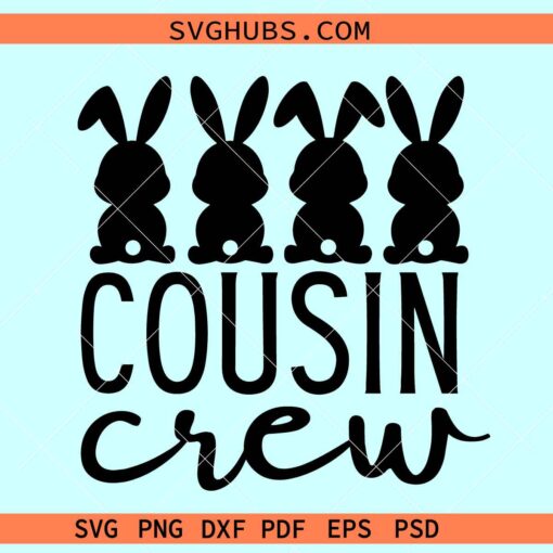 Easter bunny cousin crew SVG, kids Easter svg, Easter shirt svg