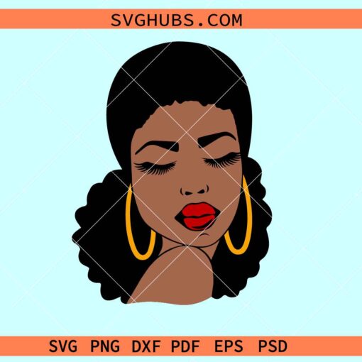 Elegant afro woman SVG, African American woman svg, Nubian princess svg, black woman svg